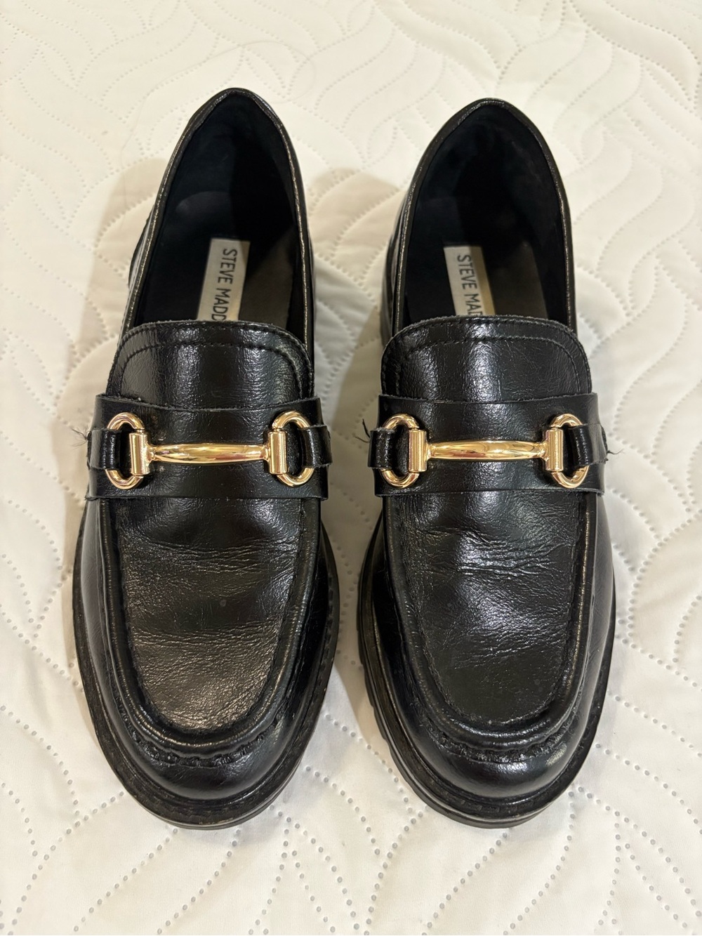 Steve Madden Mistor Black Leather Bit Loafers | Women’s 6.5